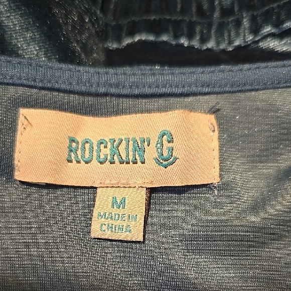 Elegant Velvet Wrap Blouse in Blue - Picture 2 of 4